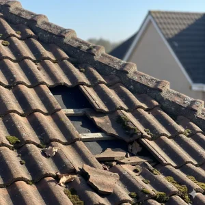 how to replace broken roof tiles a visual of the damage on a roof