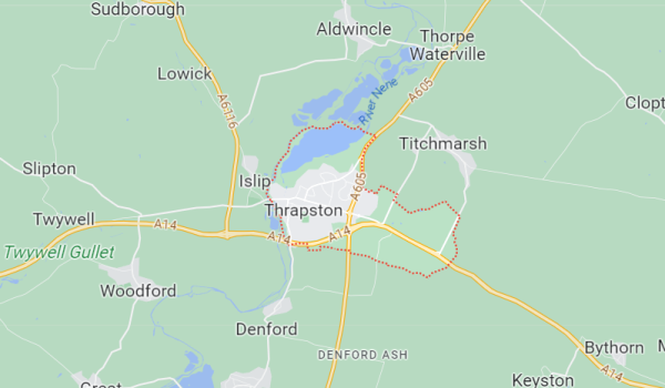Google map screenshot of Thrapston